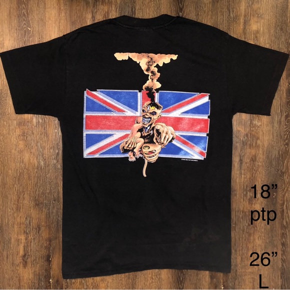 1988 IRON MAIDEN “Play with Madness” SIZE MED 18” PTP- MADE IN USA 🇺🇸 - Picture 2 of 8